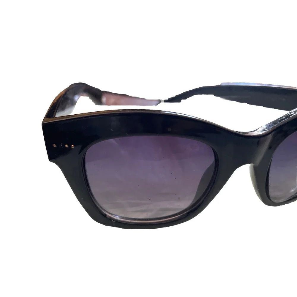 Nine West Black w. Studs & Blue Lens Womens Sunglasses 100%UV